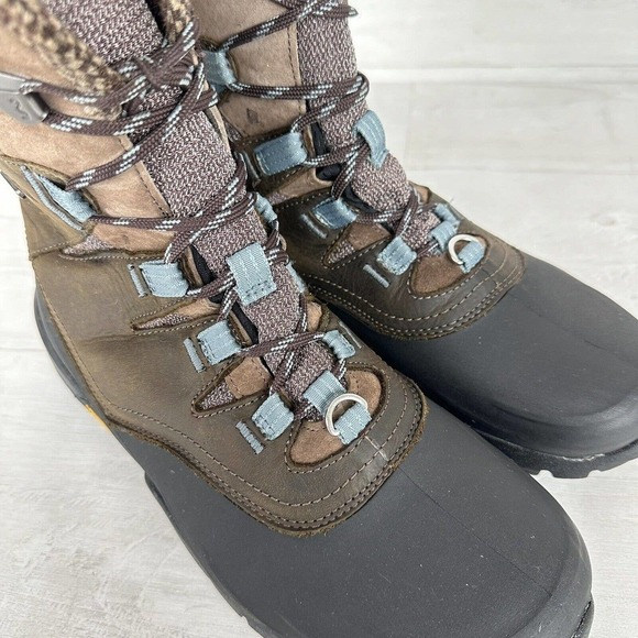 Merrell Waterproof Winter Boots Women Size 9 Brown Thermo Aurora 2 Mid Shell - Picture 8 of 12
